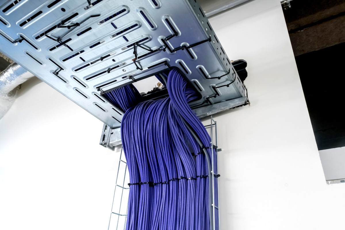Structured cabling in an office building