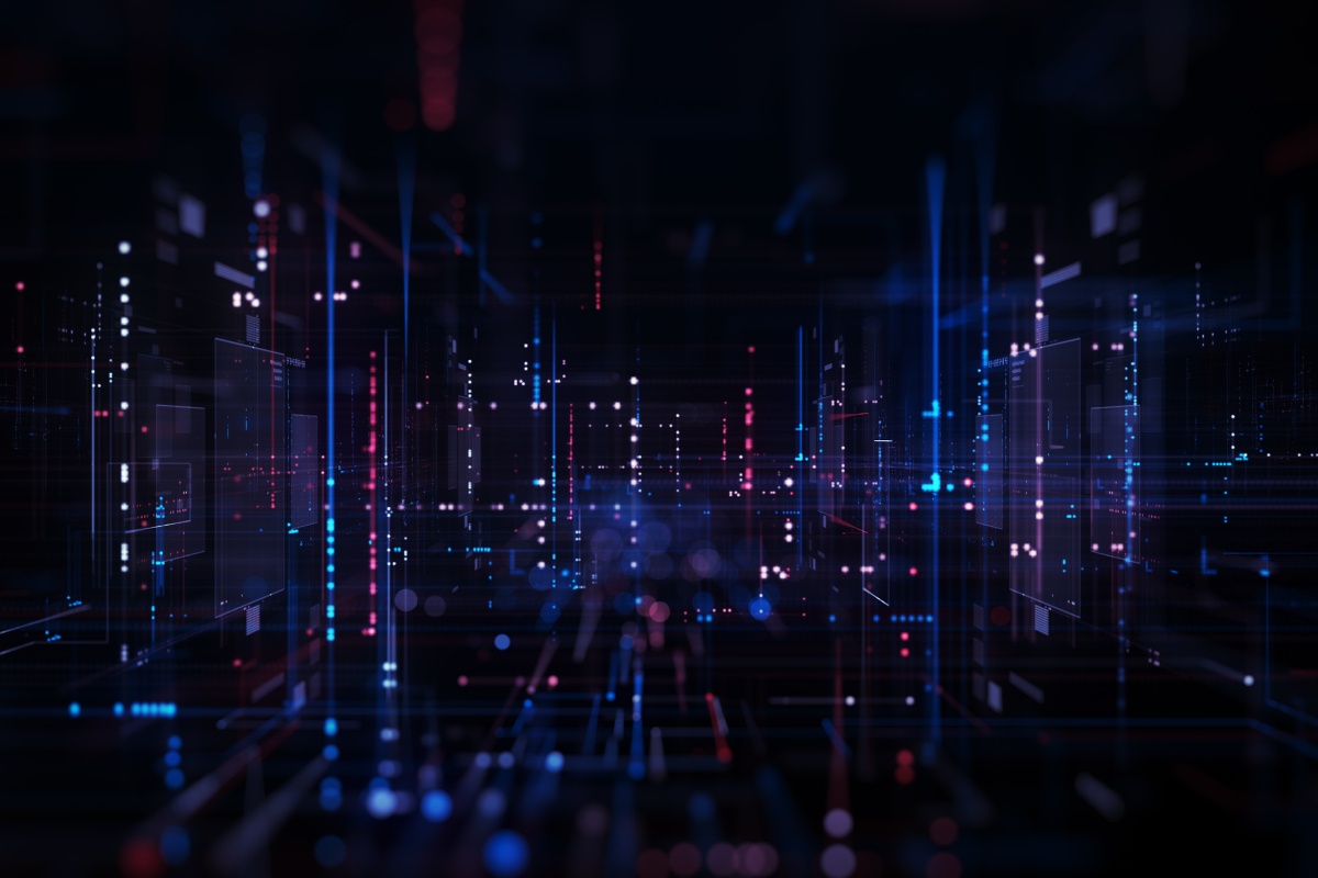 Abstract Digital Representation of IT Technology.
